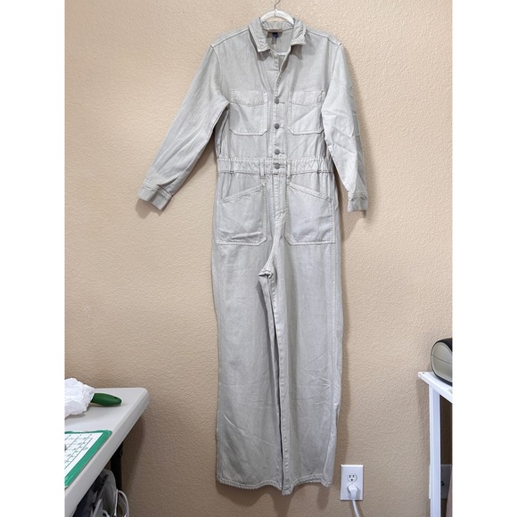 Universal Thread Pants - Universal Thread 10 Utility Jumpsuit Tan Boiler Suit Cotton Lyocell Workwear